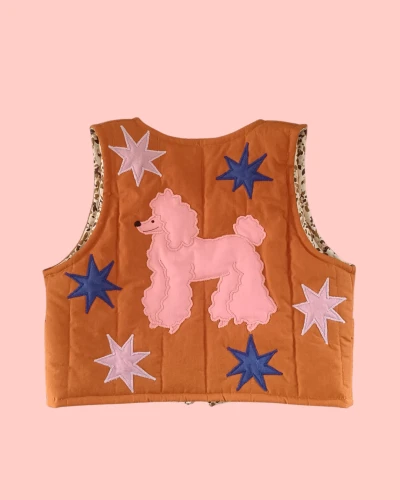 Kamizelka dziecięca na suwak -pudel - roz. 104