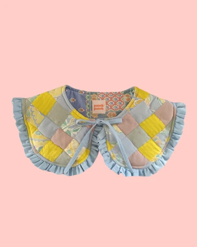 Kołnierzyk z kolorowego patchworku