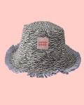 Dorosły bucket hat we wzór zebry z falbanką
