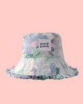 Children's bucket hat with ruffle - tulips