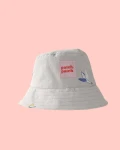 Children's bucket hat - birds and flowers