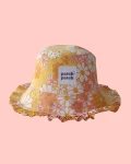 Children's bucket hat with ruffle - flowers