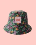 Children's bucket hat - fruit on black