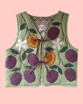 Quilted vest - plums - size L