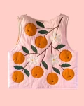 Quilted vest - oranges - size M