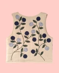 Quilted vest - blueberries - size S