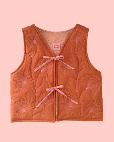 Quilted vest - ginkgo - M