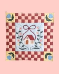 Quilted wall hanging - house - 60 x 60 cm