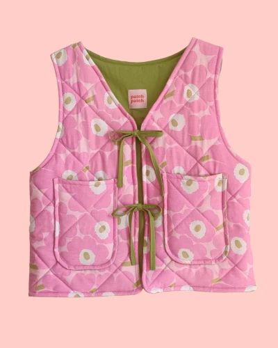 Quilted vest - Marimekko flowers - size S