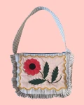 Quilted zipper bag - poppy